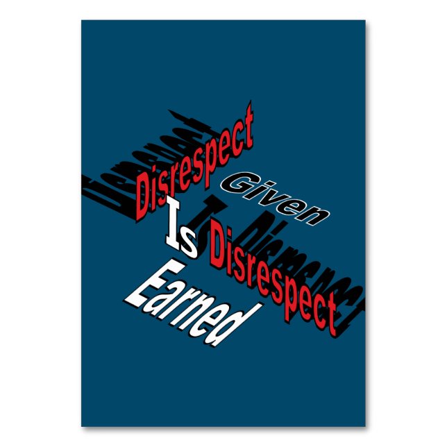 Den ringaktning som har getts är den ringaktning s bordsnummer (Framsidan)