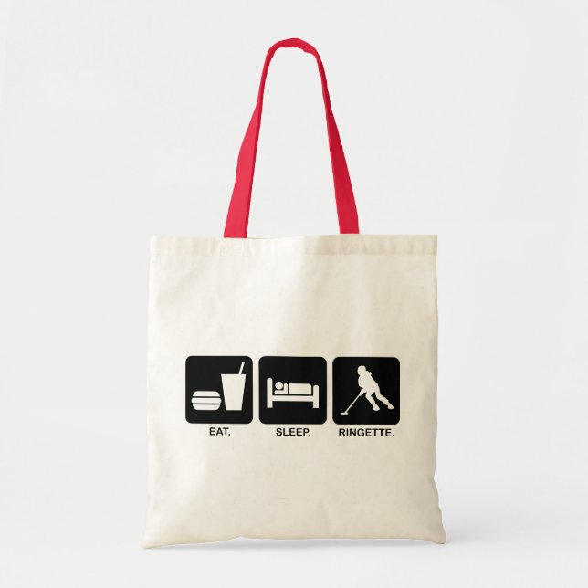 Den Ringette "äta sömnRingette" totot hänger lös Tygkasse (Framsidan)