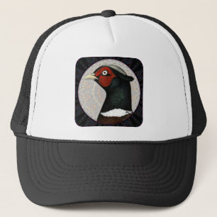 Den Ringneck pheasanten cirklar Truckerkeps
