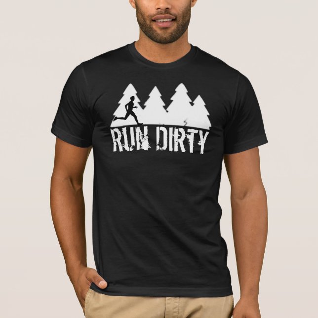 Den rinnande skjortan för slingan - kör smutsar tee shirt (Framsida)