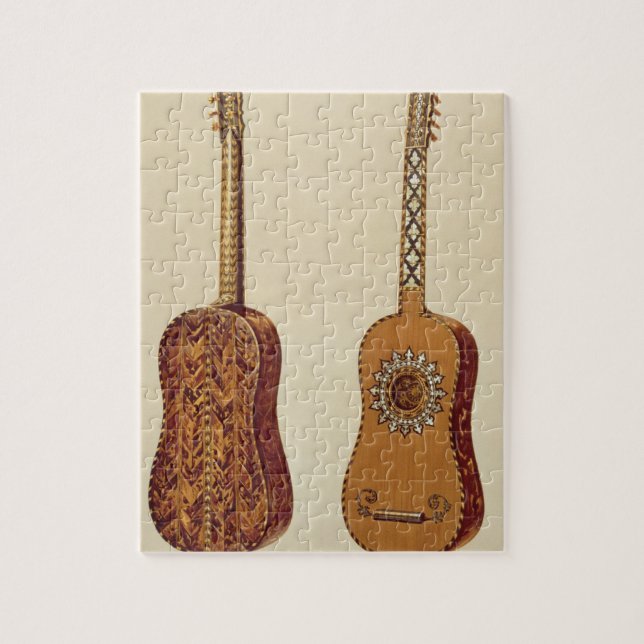 Den Rizzio gitarren, från "musikal instrumenterar" Pussel (Vertikal)