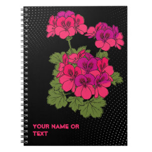 Den 'Robyn Hannah' Stellar Pelargonium Pop Art Anteckningsbok
