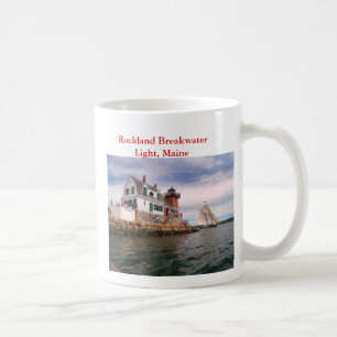 Den Rockland vågbrytaren tänder, den Maine Kaffemugg
