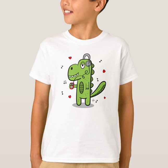 Den Rockosaur dinosauren lurar T-tröja T Shirt (Framsida)