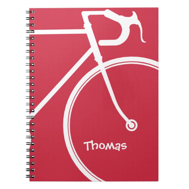 Den röd och vitabstraktcykeln noterar boken anteckningsbok (Framsidan)