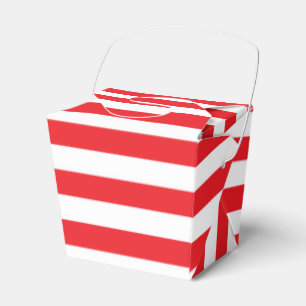 Den röd och vitrandfavören boxas presentaskar