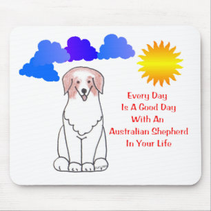 Den röda australian shepherd varje dag är en bra musmatta
