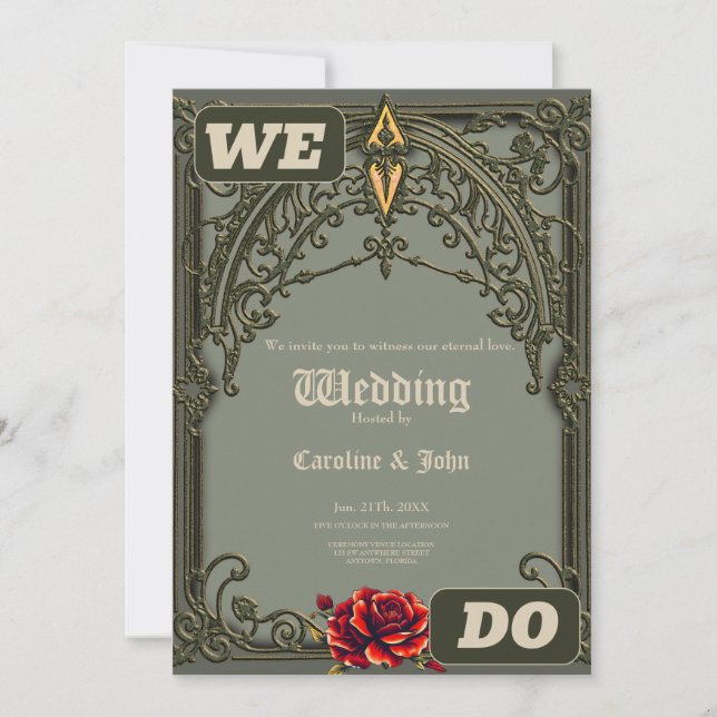 Den röda blomman, blommarna av kärlek. inbjudningar (Framsida)