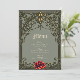 Den röda blomman, blommarna av kärlek. meny