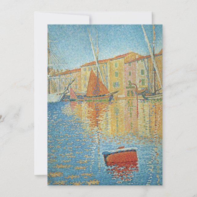 Den röda bojen av Paul Signac, gammal pointillism (Framsida)