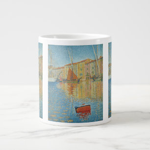 Den röda bojen av Paul Signac, Vintage Pointillism Jumbo Mugg