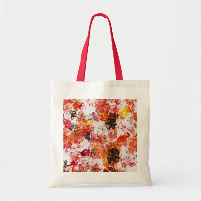 Den röda budgeten hänger lös tygkasse (Framsidan)