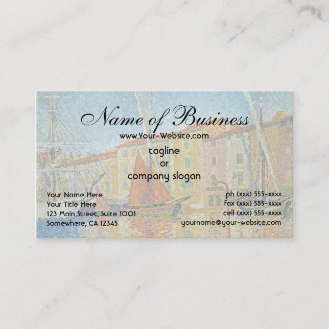 Den röda buoy (La Bouée Rouge) av Paul Signac Visitkort (Framsida)