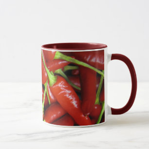 Den röda chilipeppargåvan spänner mugg