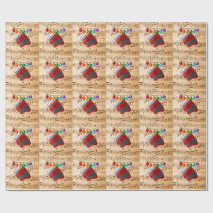 Den röda dragspelet, juldesign, presentpapper