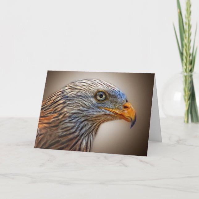 Den röda drakefågeln kort (Framsida)