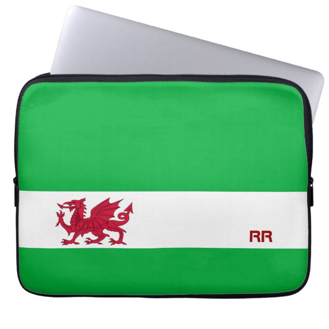 Den röda draken av Wales på färg för Laptop Sleeve (Framsidan)