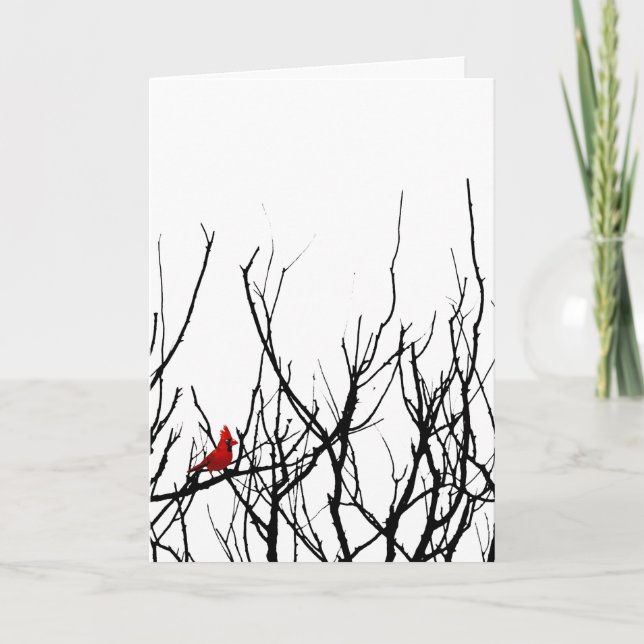 Den röda fågeln av Leslie Peppers Helgkort (Framsida)