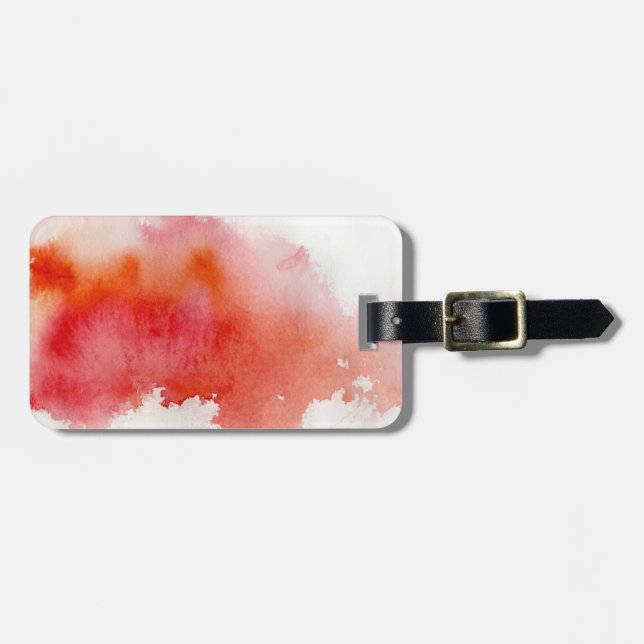 Den röda fläcken, vattenfärgabstrakt räcker målat bagagebricka (Horisontell Framsida)