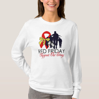 Den röda fredagen - stötta våra soldater t-shirt