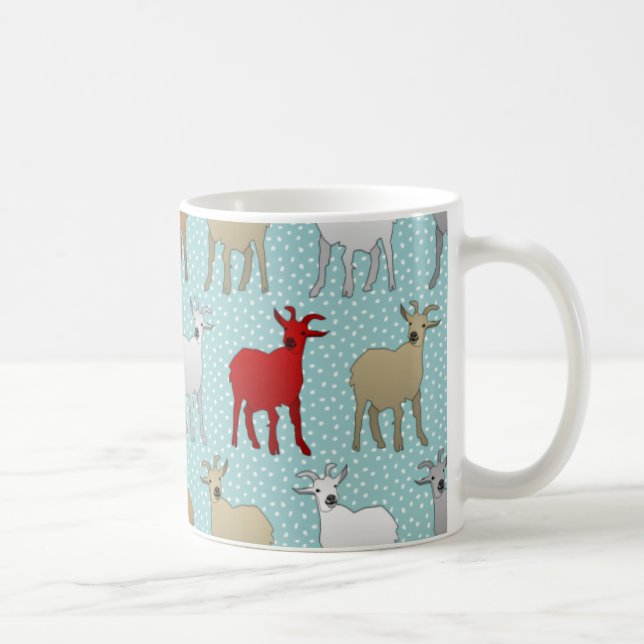 Den röda geten kaffemugg (Höger)