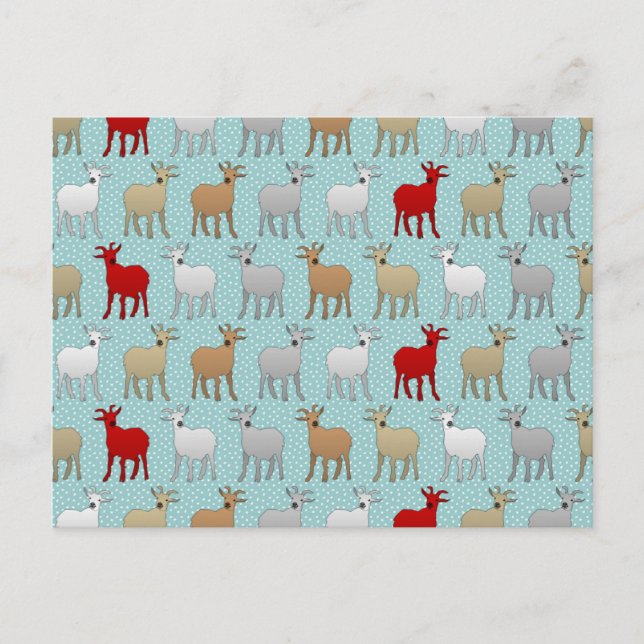 Den röda geten vykort (Framsida)