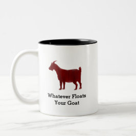 Den röda getvattenfärgen flyter din get Två-Tonad mugg