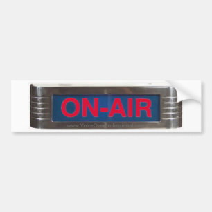 Den röda glödande ON--AIRklassikern radiosände Bildekal