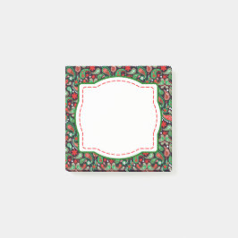 Den röda & gröna Paisley julen postar det noterar Post-it Block