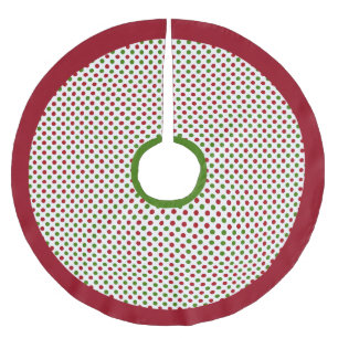 Den röda gröna polkaen pricker julgrankjolen julgransmatta borstad polyester