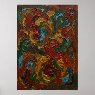 Den röda jordens spiral av förfädernas eldväggskun poster