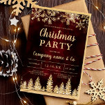Den röda julhelgen för företag i Winter guld gräs Inbjudningar<br><div class="desc">Det är dags att fira julhelg och jul med denna lyxfika guld glitter-gnistor och guld-träd-skog på en snöflingor höggradig rödbrug vattenfärgsbakgrund,  med en modern glitter-typsnitt,  gräs för julaffärsföretag elegant,  anställda coola och mycket mer!</div>