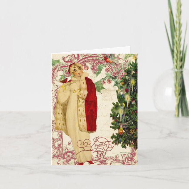 Den röda jullaghelgdagskortet helgkort (Framsida)