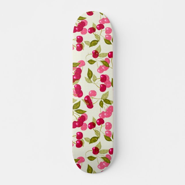 Den röda körsbären mini skateboard bräda 18,5 cm (Framsida)