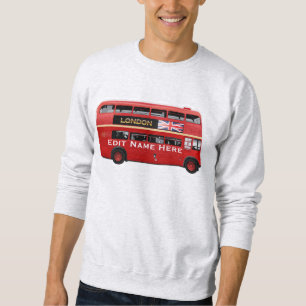 Den röda London bussen Lång Ärmad Tröja