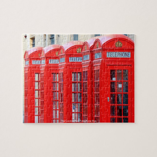 Den röda London-telefonboxen Pussel (Horisontell)