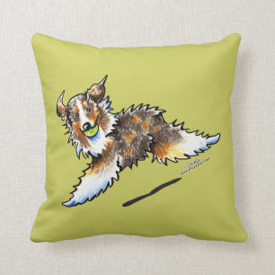 Den röda Merle australian shepherd låter lek Kudde