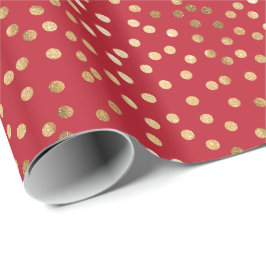 Den röda och guld- glitterstaden pricker presentpapper