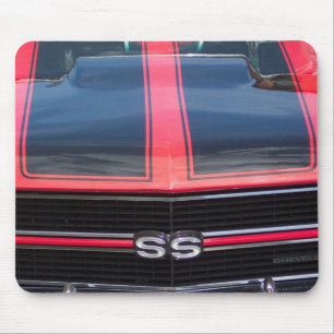 Den röda och svart Chevelle SS musen vadderar Musmatta