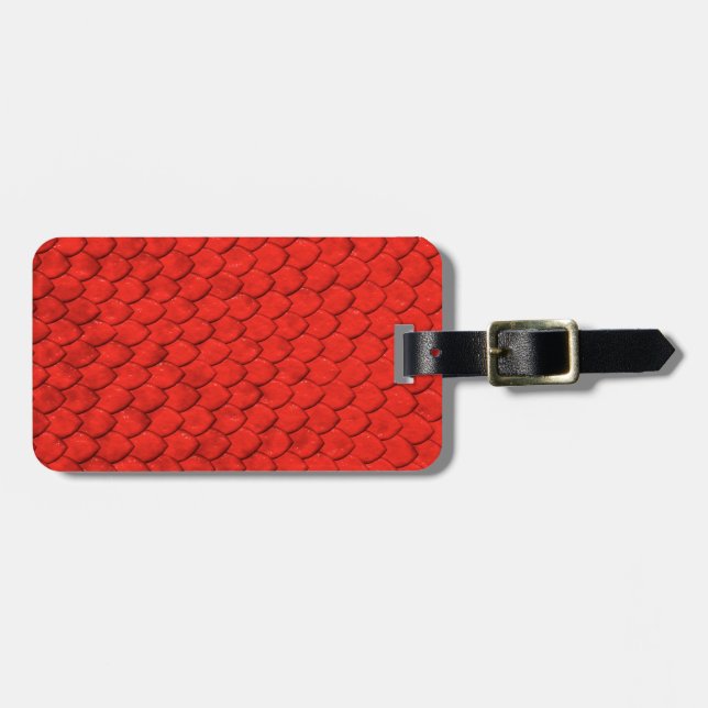 Den röda ödlan flår bagagebricka (Horisontell Framsida)