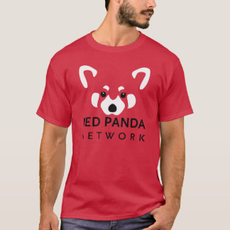 Den röda pandaen knyter kontakt den röda tee shirt