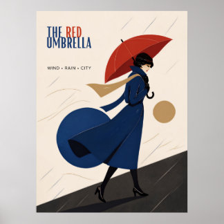 den röda paraplyet poster