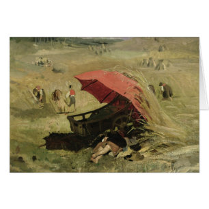 Den röda parasollen, c.1860 hälsningskort