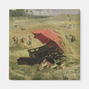 Den röda parasollen, c.1860 magnet