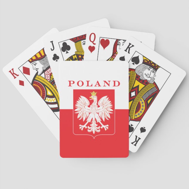 Den röda Polen örnen skyddar Casinokort (Baksidan)