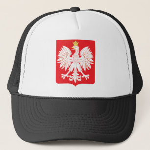 Den röda polska örnen skyddar keps