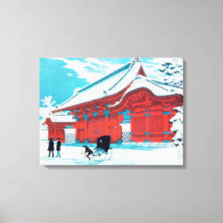 Den röda porten Hongo i snö (1926) - Shotei Canvastryck
