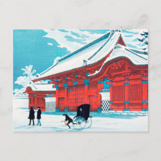 Den röda porten Hongo i snö (1926) - Shotei Helg Vykort