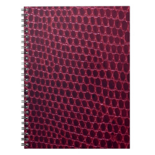 Den röda purpurfärgade Burgundy rödbruna ormen Anteckningsbok Med Spiral