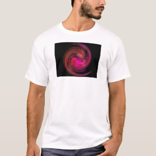 DEN RÖDA ROSA FUCHSIAEN TÄNDER VIRVELN TEE SHIRT